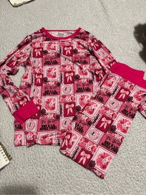 Bamboo Girls' Carhartt Pink Printed Pajama Set - Brand: